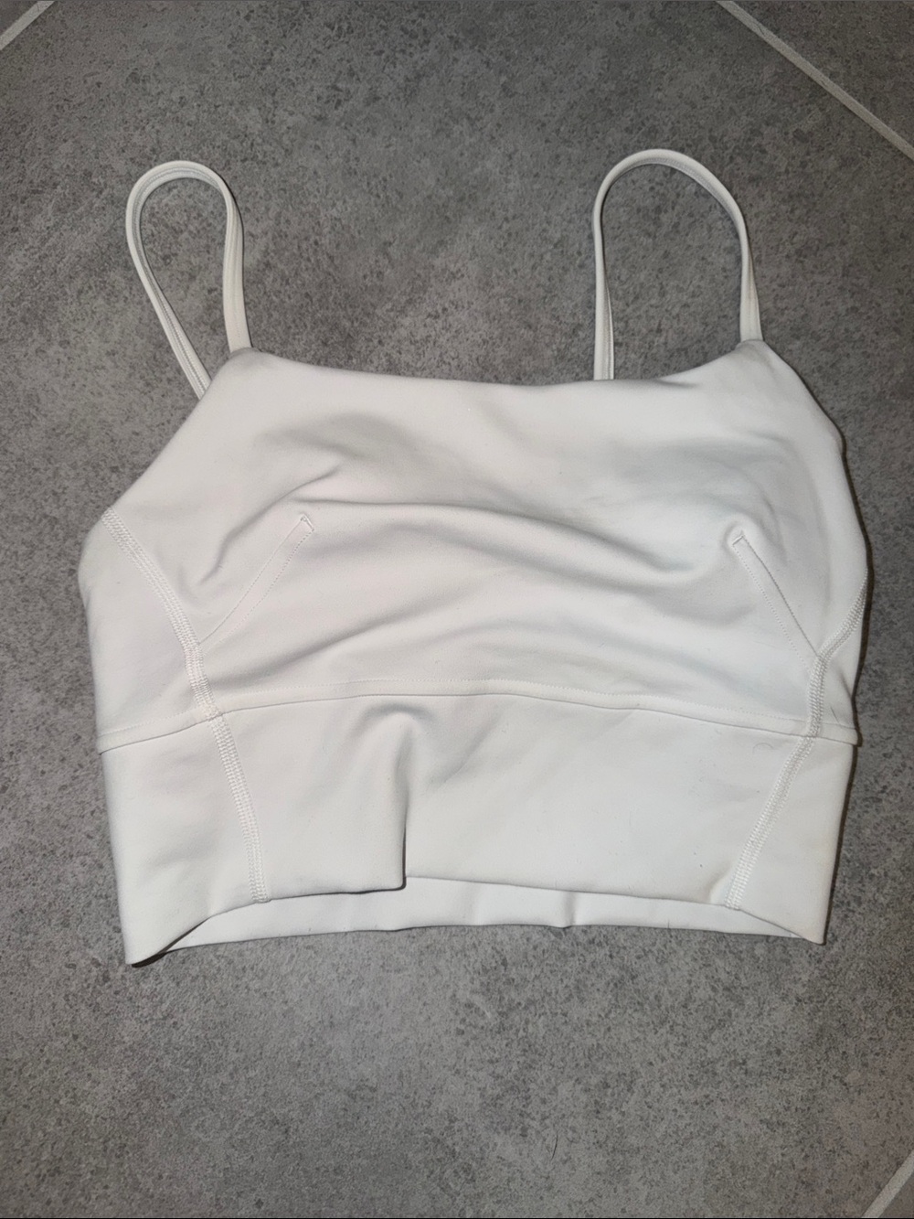 lululemon athletica White Cropped Cami Tank